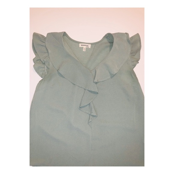 Green Ruffle Blouse - Picture 3 of 5